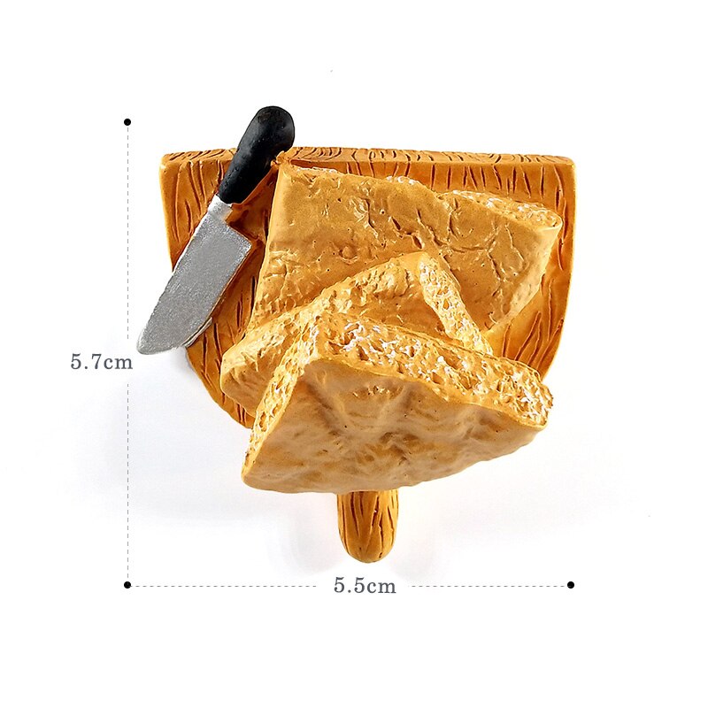 Artificial Breakfast Bread Egg Pizza Figurine Pretend play Simulation Food Kitchen Toy Dollhouse DIY Accessories Baby: big knife bread