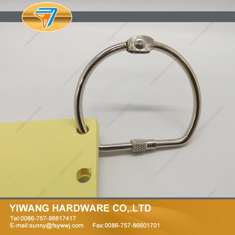 office binder ring nickel plating screw lock binding ring D ring hanging ring collection circle keychain products