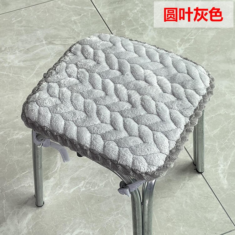 Solid Thick Stool Cushion Chair Seat Cushion Kids Seat Pad Antiskid Cute Pillow Cushion Home Decor 28x28/33x33 CM: Eggplant purple / about 28x28cm