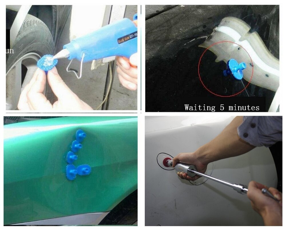 Heavy Duty tools car dent slide hammer Auto Dent Repair Dent Remover - T bar 2 in 1 Dent Puller Hammer 24x pulling tabs