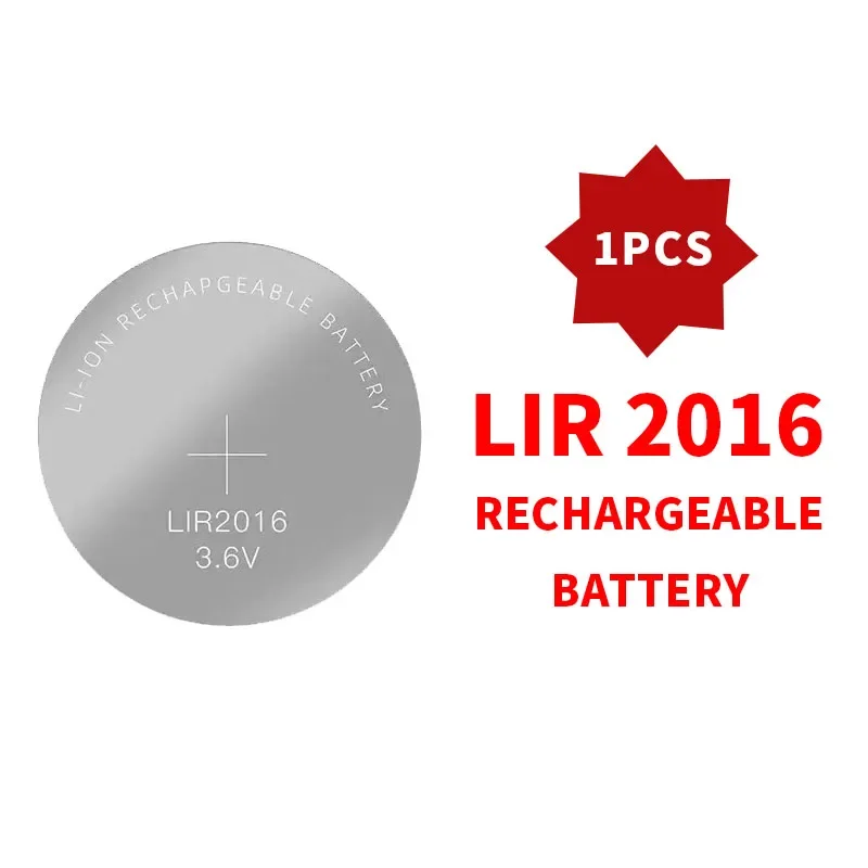 1–10 Stück wiederaufladbare LIR2016-Batterie, 3,6 V, hohe Kapazität, für Uhren, Fernbedienungen, Spielzeug, ersetzt CR2016 LM2016: Gelb