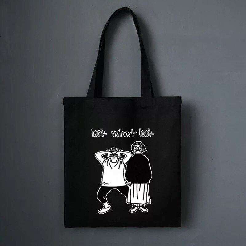 Ladies Handbags Canvas Tote Bag Cotton Cloth Shoulder Shopper Bags for Women Eco Foldable Reusable Shopping Bags: 4