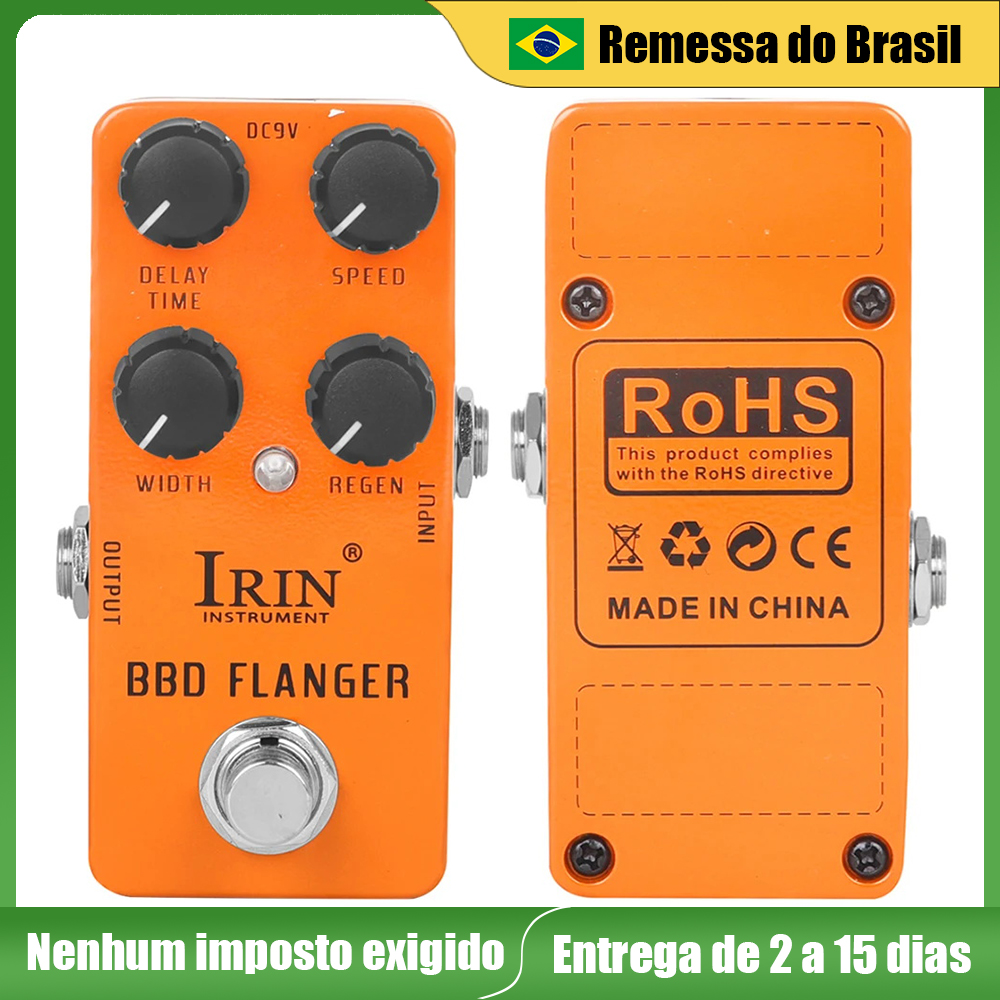 IRIN RS-08 BBD Flanger Gitaareffectpedaal Metallic flens Timbre-effecten True Bypass-pedalen Onderdelen en accessoires voor elektrische gitaar: Default Title