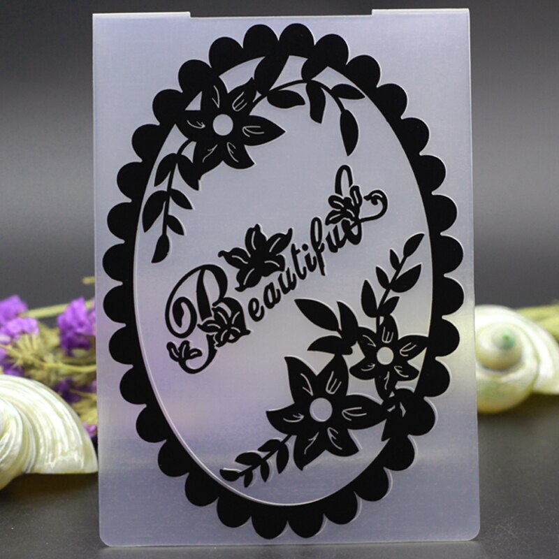 Embossing Folders Tools For Card Making Supplies Binder Scrapbooking Template Craft Oval Flower Plastic Scrapbook Stencils