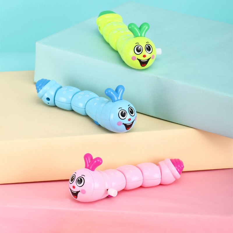 1Pcs Animal Clockwork Speelgoed Voor Jongens Meisjes Mini Rups Kwispelende Staart Grappige Wind Up Speelgoed Educatief Leren Tool Voor baby