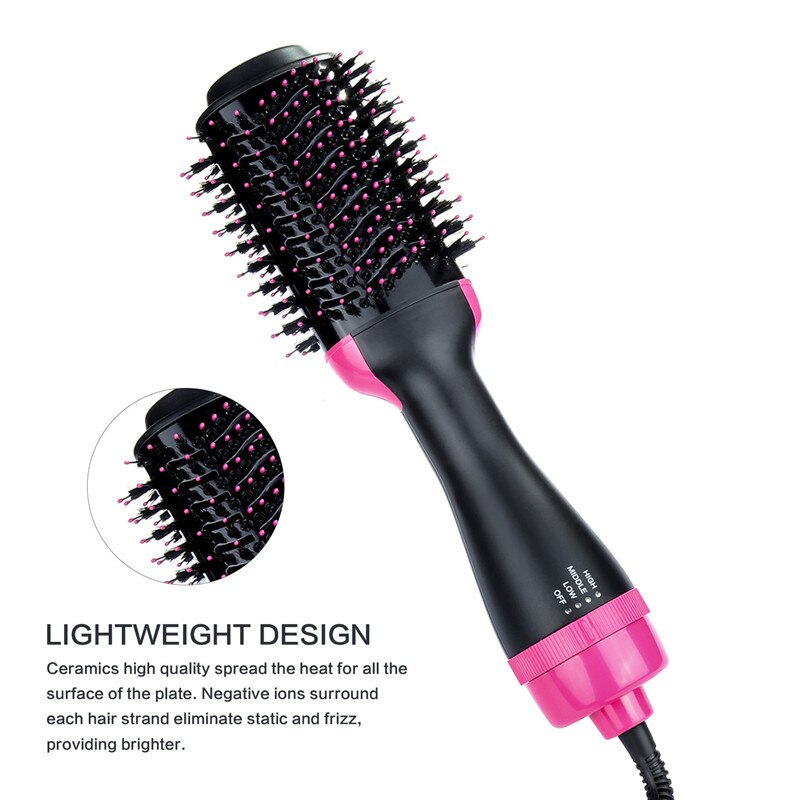 2 In 1 Elektrische Pro Föhn Borstel Krultang Haar Krultang Ionen Keramische Roterende Haardroger Kam Föhn styling Tool