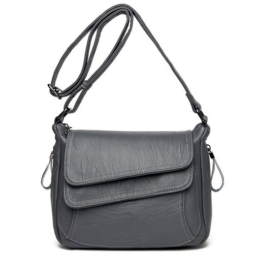 Vrouwen Lederen Eenvoudige Handtas Rode Schoudertas Sac A Main Femme Luxe Dame Messenger Bags