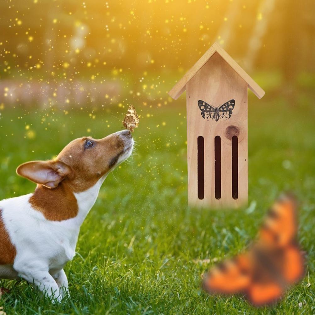 Wooden Insect Butterfly House Insect Hotel for Butterfly Bees and Ladybugs Bird Feeder garden decor Wild Bird Feed Dispenser