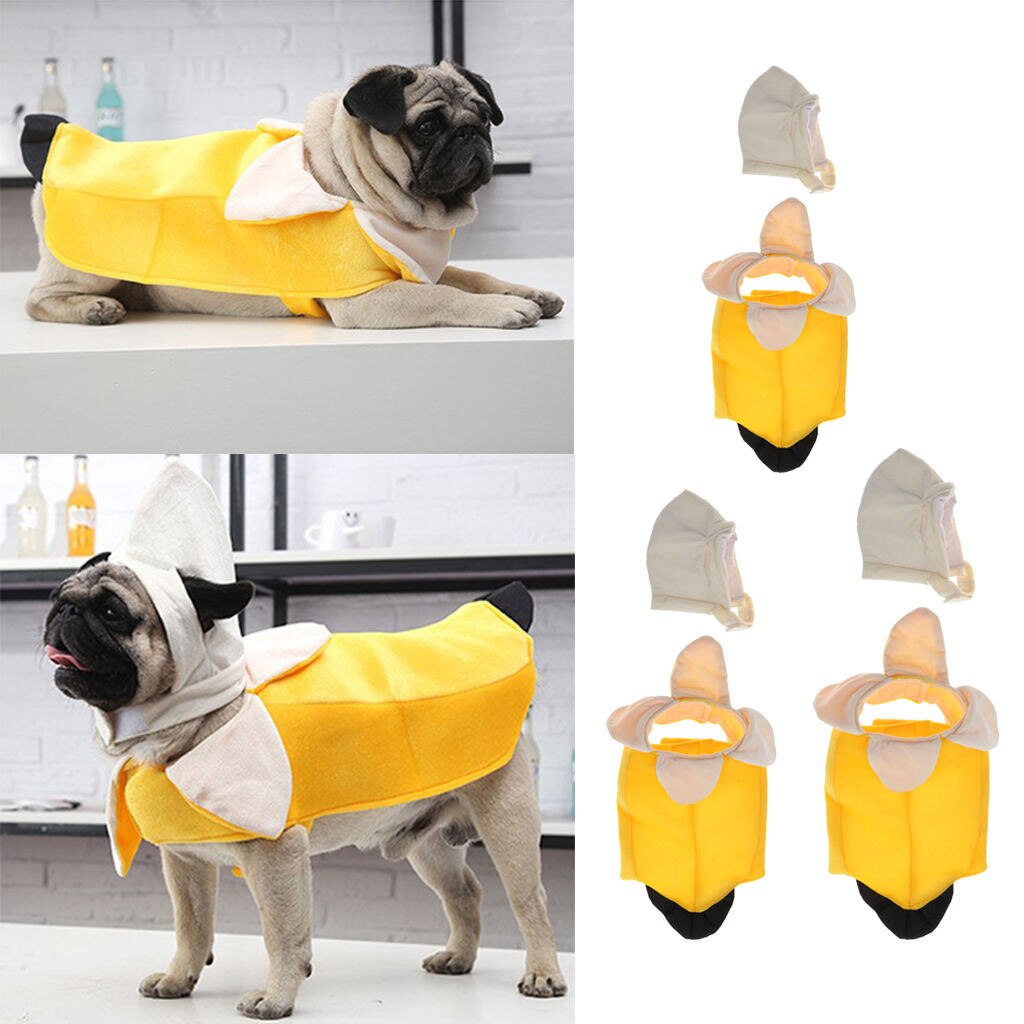 Hond Jassen Jassen Banaan Tuniek Grappig Fancy Dress Halloween Kostuum Partij Doek