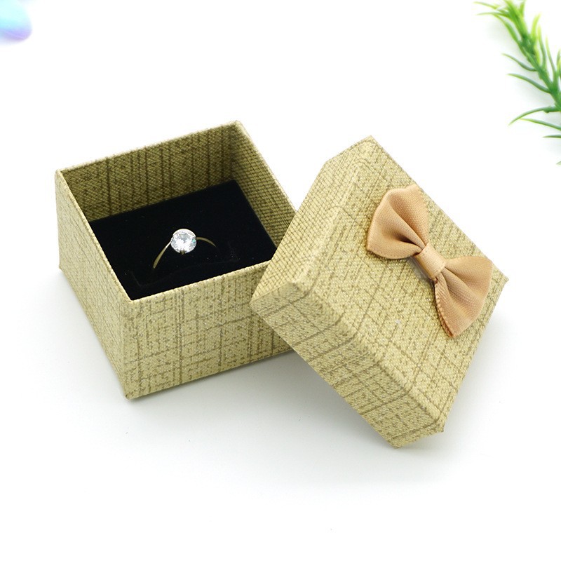 Rosett smyckesförpackning örhängen ring halsband armband display förvaringsfodral smyckesorganisation 5 x 5 x 3.5cm