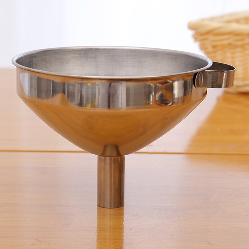 Stainless Steel Cone Funnel Pour Oil Liquid Funnel Hopper Kitchen Home Tool HY99
