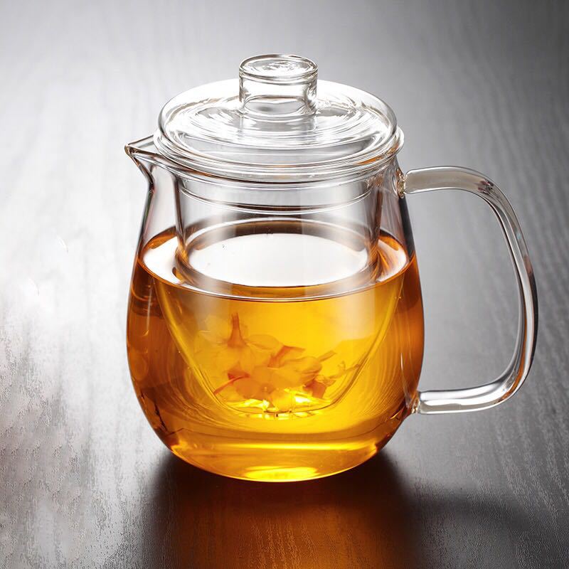 Glass Tea Infuser Tea Pot Chinese Kung Fu Tea Set Puer Kettle Coffee Glass Maker Convenient Office Teapot 500Ml