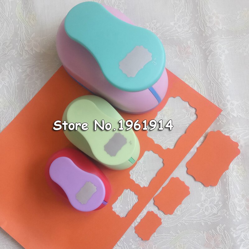 1.5 &#39;&#39;2&quot; 3 &quot;Diy Papier Tag Fotolijst Card Cutter Scrapbook Shaper Embossing Apparaat Perforator Kids handgemaakte Craft Embosser