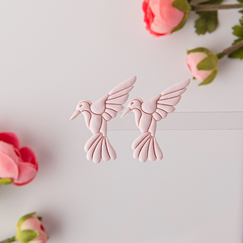Cortadores de arcilla polimérica Kingfisher, cortador de pendientes de arcilla en forma de pájaro volador para amantes de los pájaros, herramientas para hacer colgantes de joyería