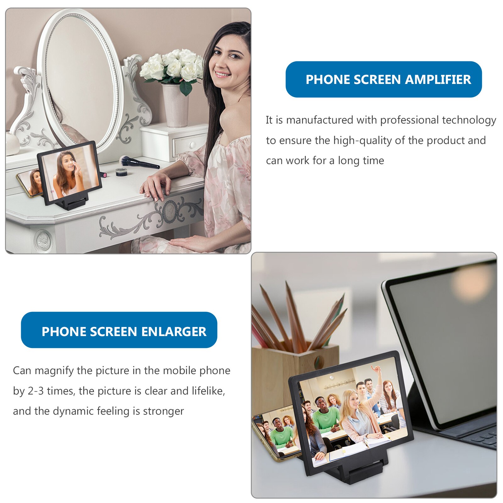 3 Stuks Screen Versterker Multifunctionele Telefoon Houder Screen Vergrootglas Rack