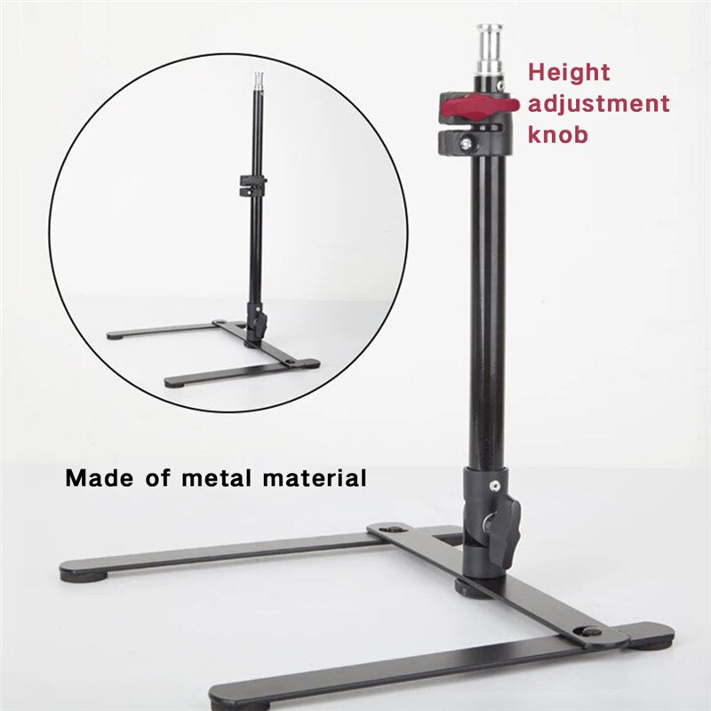 Fyld lys bord stativ til telefonholder skrivebordsskydningsbeslag roterbart overhead stativ til vlog video madlavning lærer shoot