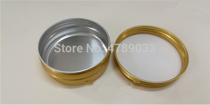 Bote de aluminio 10/30/50 Uds. 30g 50g 60g 80g 100g 150g, bote de Metal para crema, lata de aluminio dorado, envase de Metal roscado para cosméticos