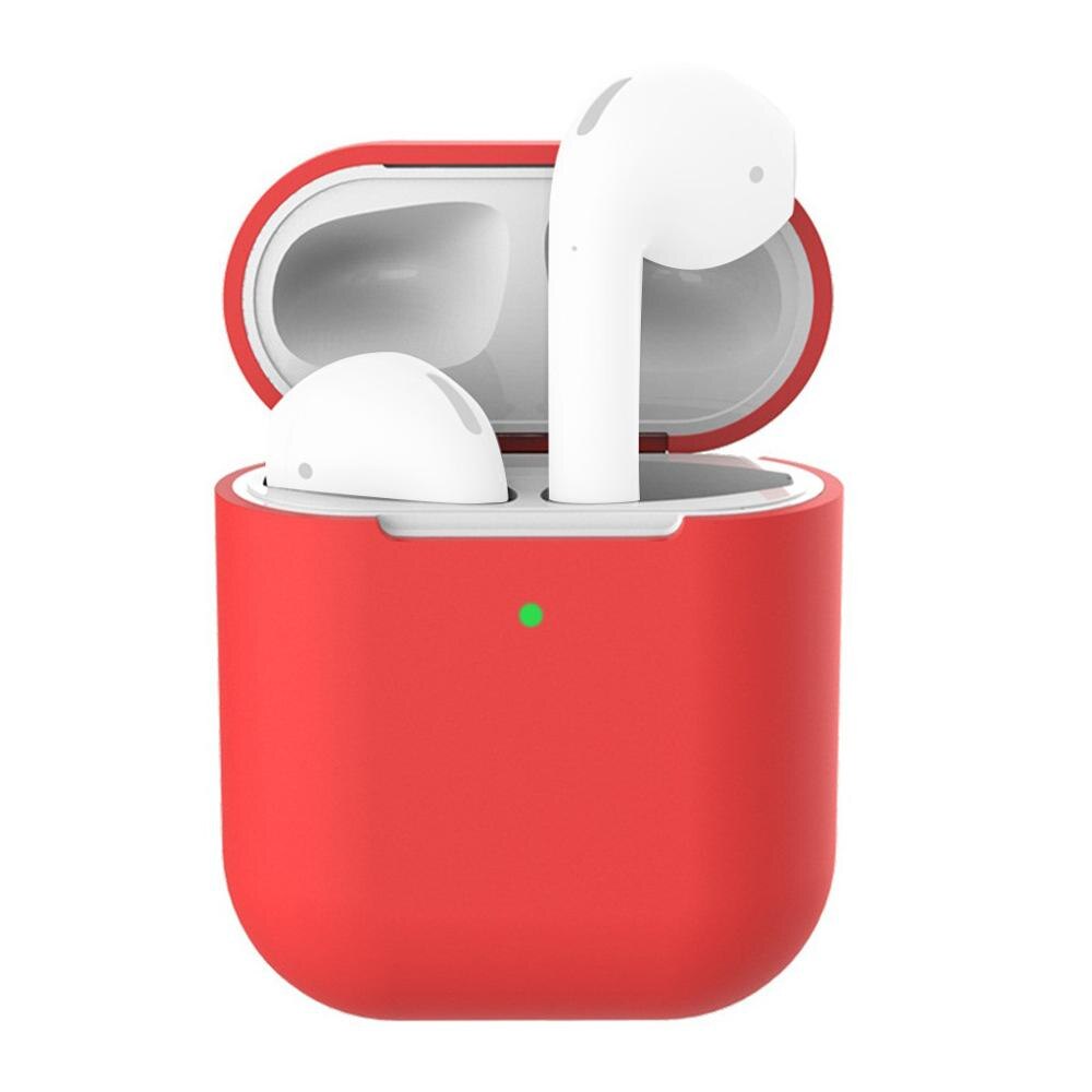 For AirPods Silicone Cover Case Anti-lost Protective Cover Skin Case for Apple AirPods 2 with Ear Hook And No Ear Hook: H