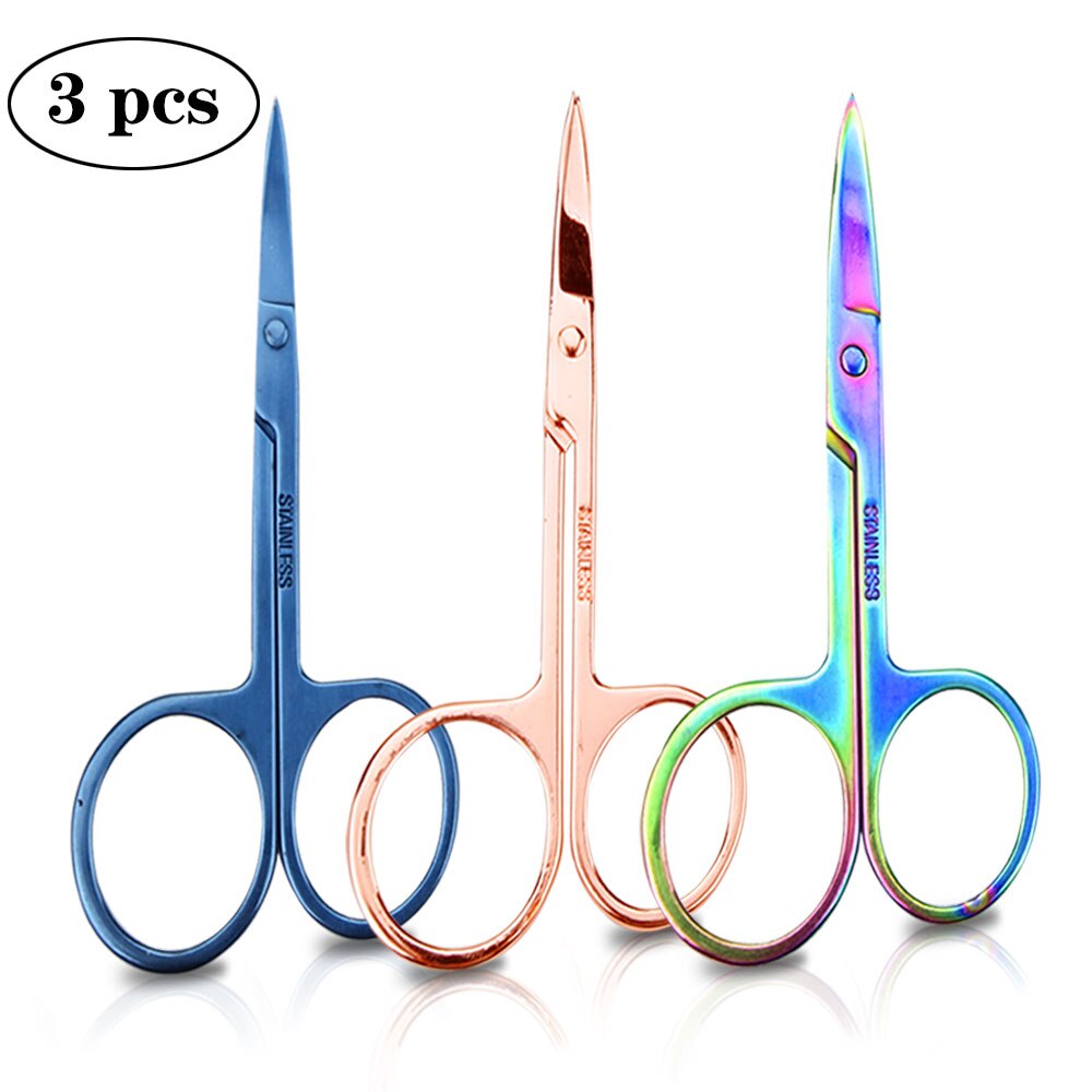 Stainless Steel Manicure Scissors Nail Cuticle Nipper Cutter Eyebrow Dead Skin Remover Ingrown Toenail Curved Head Makeup Tools: set 4
