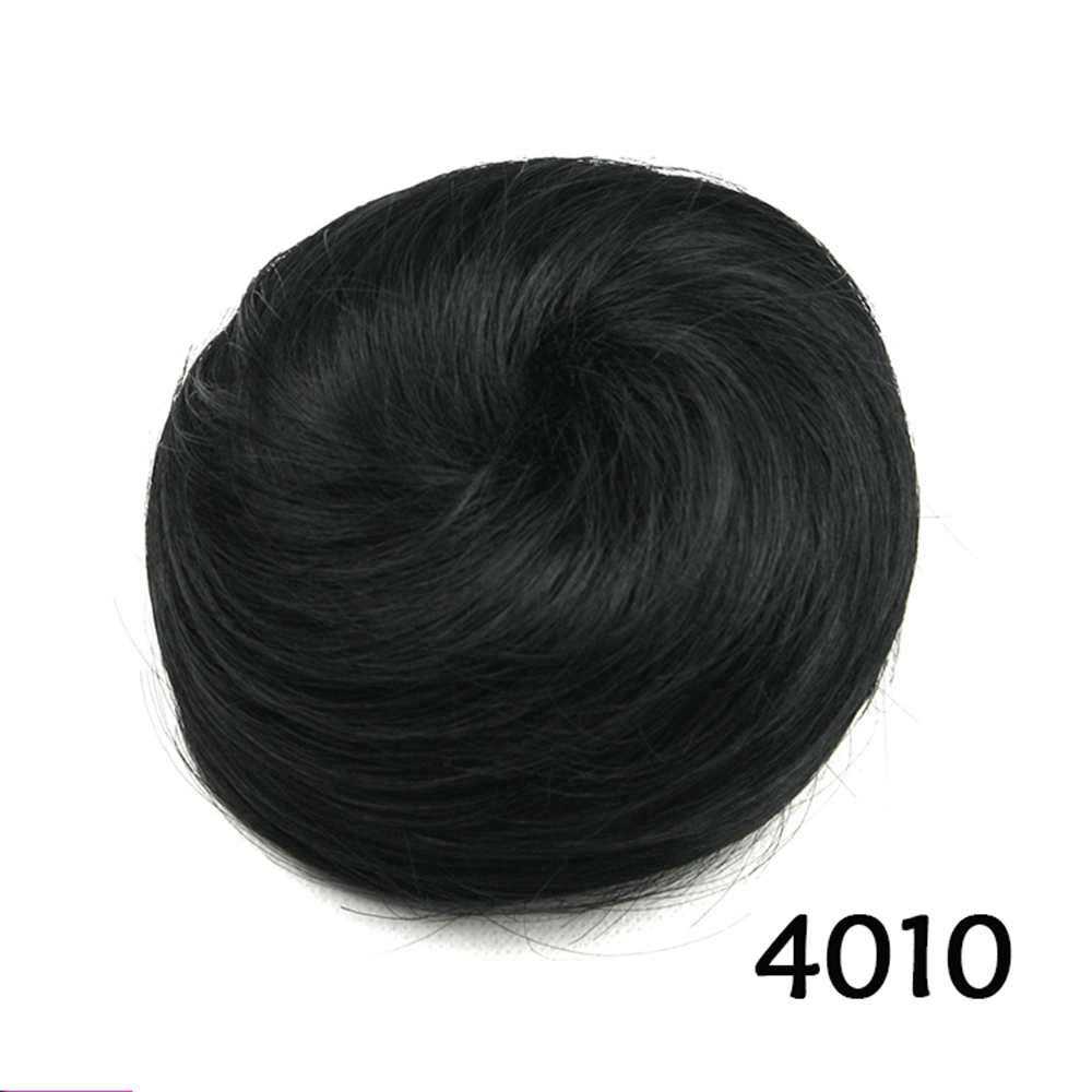 Soowee 8 farger syntetisk hår brunt blondt hår gummibånd smultring chignon hår bolle hår rullehodeplagg for kvinner: T4/27/30