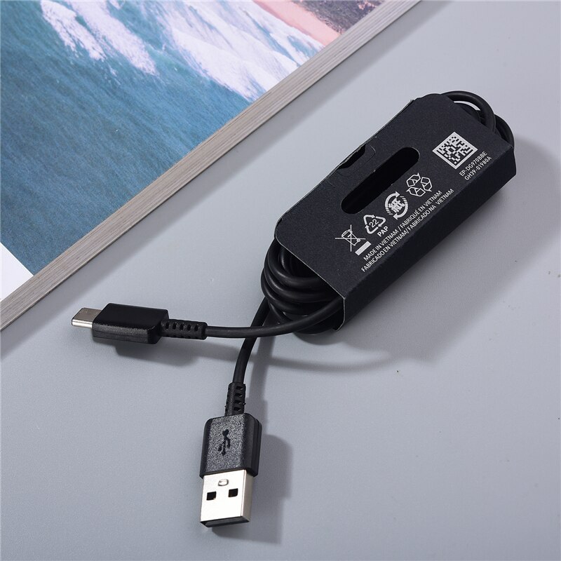 Original USB 3,1 USB Typ-C Schnelle Ladung Datenkabel Für Samsung Galaxis S21 S20 S10 S9 S8 Plus Hinweis 20 10 9 8 A72 A52 A32 A52 71: Schwarz / 200cm