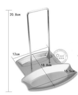 1PC 304 stainless steel multi-function kitchen racks pot lid rack scoop spoon storage rack and water tray WJB41710: S