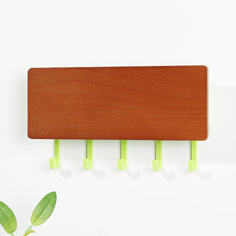 Vintage bois gain de place crochet mural en bois clé cintre support de rangement décor mural maison décorative chambre porte mur cintre crochets: 14