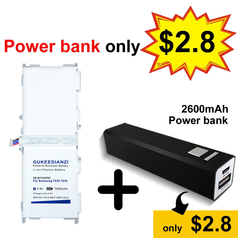 12000mAh Neue Tablette Batterie Für Samsung Galaxis Tab 4 10,1 SM-T530 SM-T531 SM-T533 SM-T535 SM-T537 P5220 EB-BT530FBC EB-BT530FBE: batery und powerbank