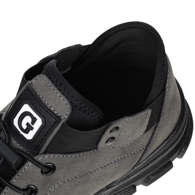 Mænds sikkerhedssko anti-piercing åndbar slidmodstandsdygtig anti-slip og sikkerhed sko stål tå arbejdstøj sko