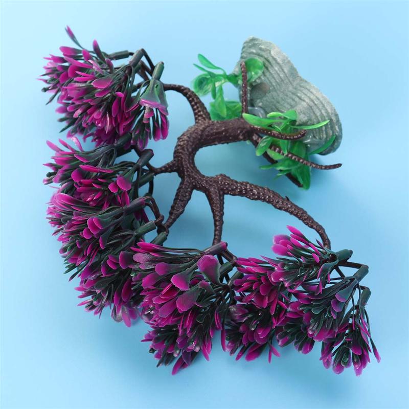 Kunstmatige onderwaterplant decoratieve banyan aquarium ornament aquarium kunstplant bloem aquarium landschap