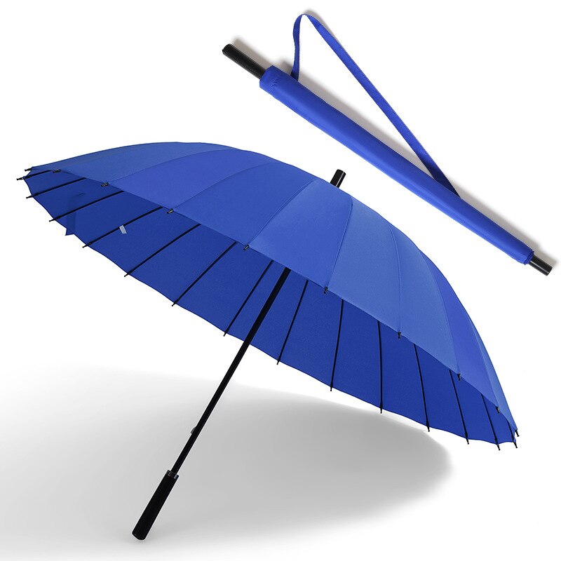 YRYP pluie parapluie hommes femmes 24K verre fibre parapluie forte coupe-vent poignée femmes paraguay: Bule