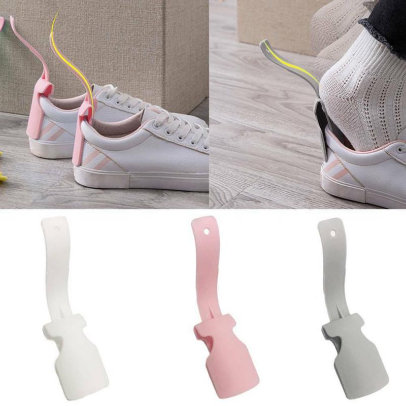 Cuerno de zapato Unisex, ayuda para perezosos, fácil de poner y quitar, herramienta de ayuda antideslizante, elevador de zapatos, 1 ud.