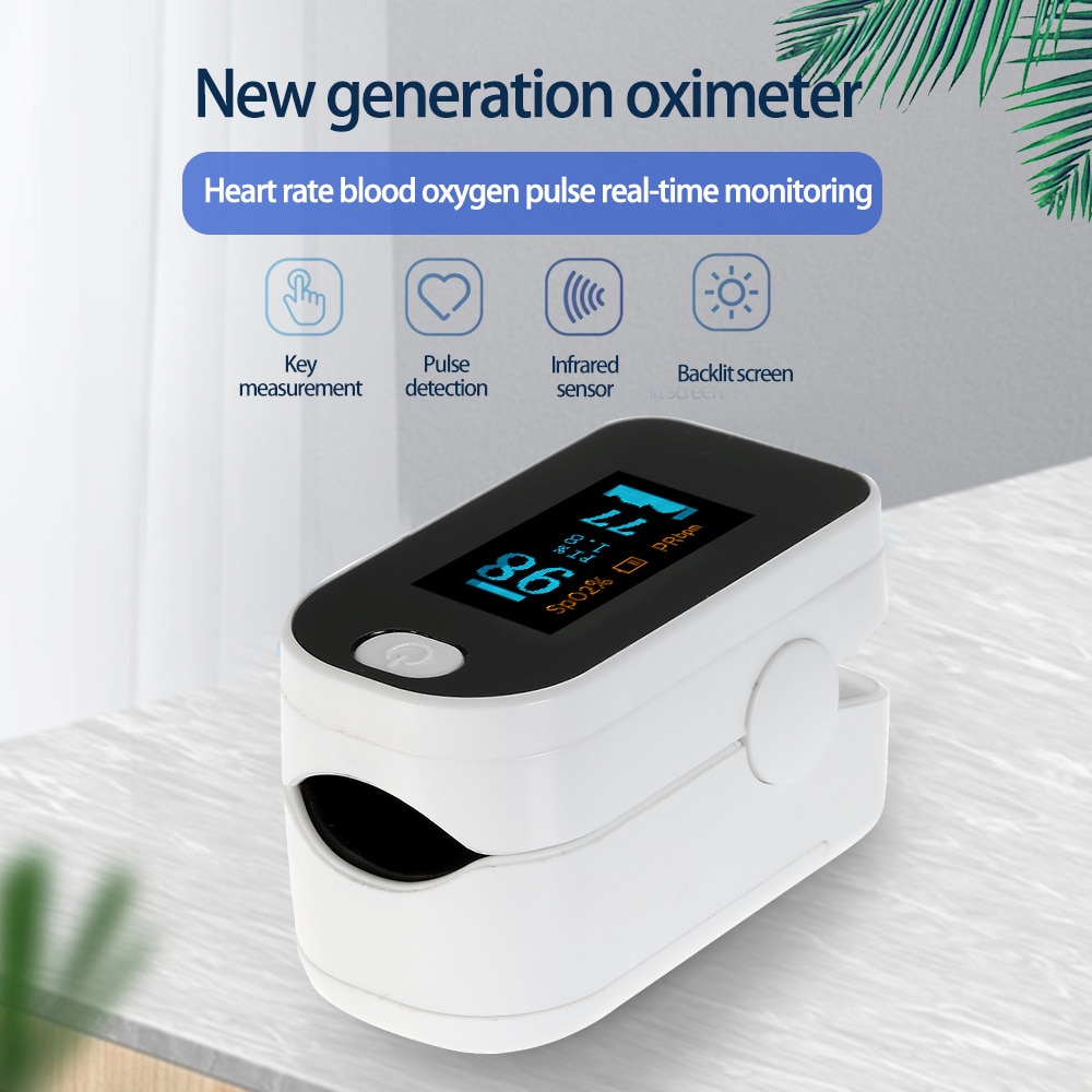 Digital Fingertip Pulse Oximeter OLED Display Blood Oxygen Sensor Saturation SpO2 Monitor Pulse Rate Measurement Meter