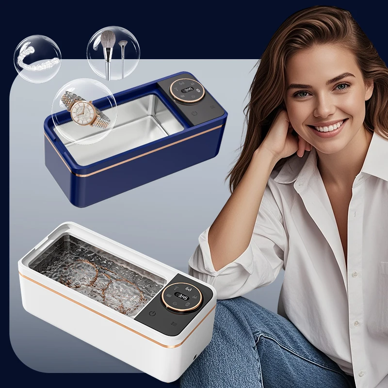 45KHz Soundwave Ultrasonic Cleaner, Multifunctional Deep Cleaning for Glasses, Dentures, Jewelry, Makeup Brushes, Home Appliance