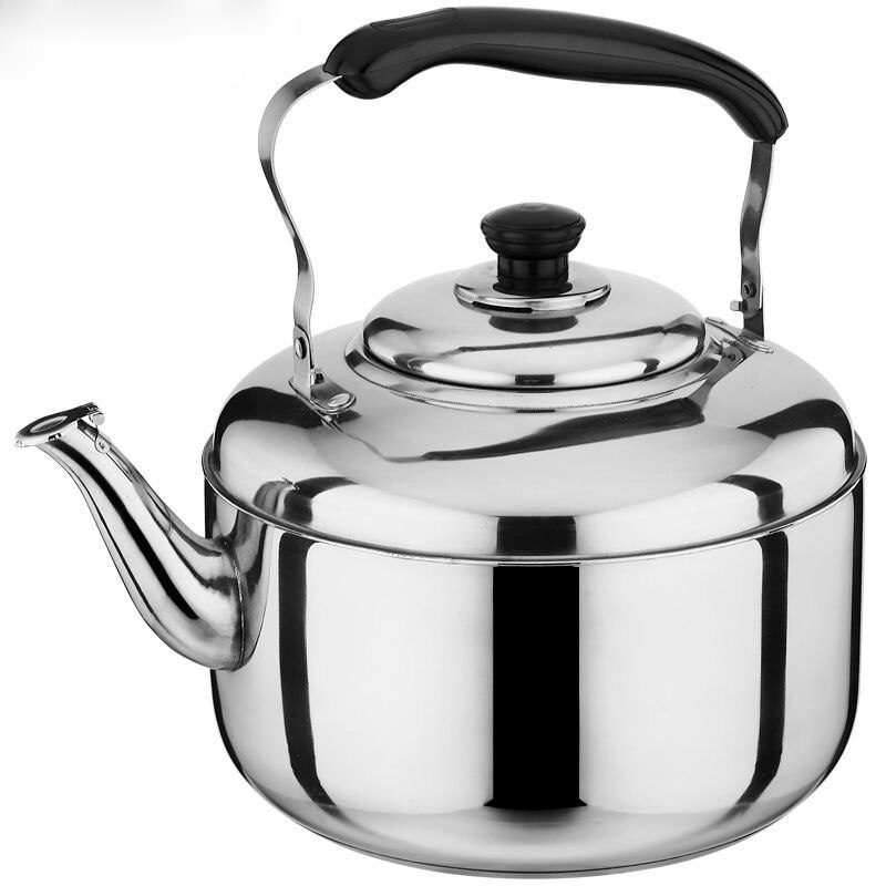 Kedel i rustfrit stål kedel tyk lyd stor kapacitet kedel induktion komfur gaskomfur gaskedel 4 l 5 l 6 l 7l camping køkken
