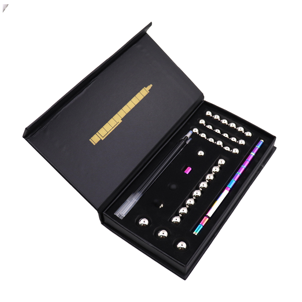 Magnetische Polar Pen Metal Fun Magneet Denken Inkt Pen Creatieve Kantoorbenodigdheden Polar Condensator Magneet Schrijven Levert: big box color