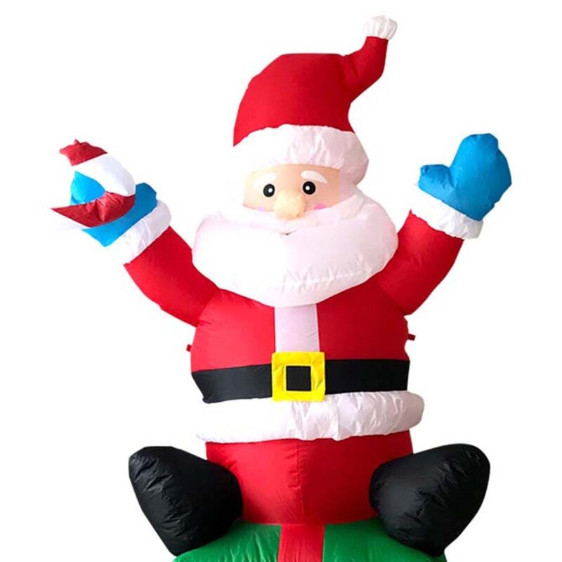 1.8m LED Air Inflatable Santa Claus Figure Blower Outdoor Christmas Decoration DXAD