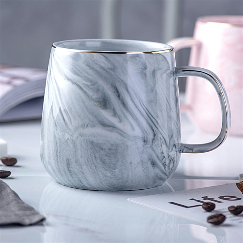 European Phnom Penh Milk Coffee Mugs Marble Pattern Breakfast Water Mug Office Home Drinkware Tea Cup Lover's