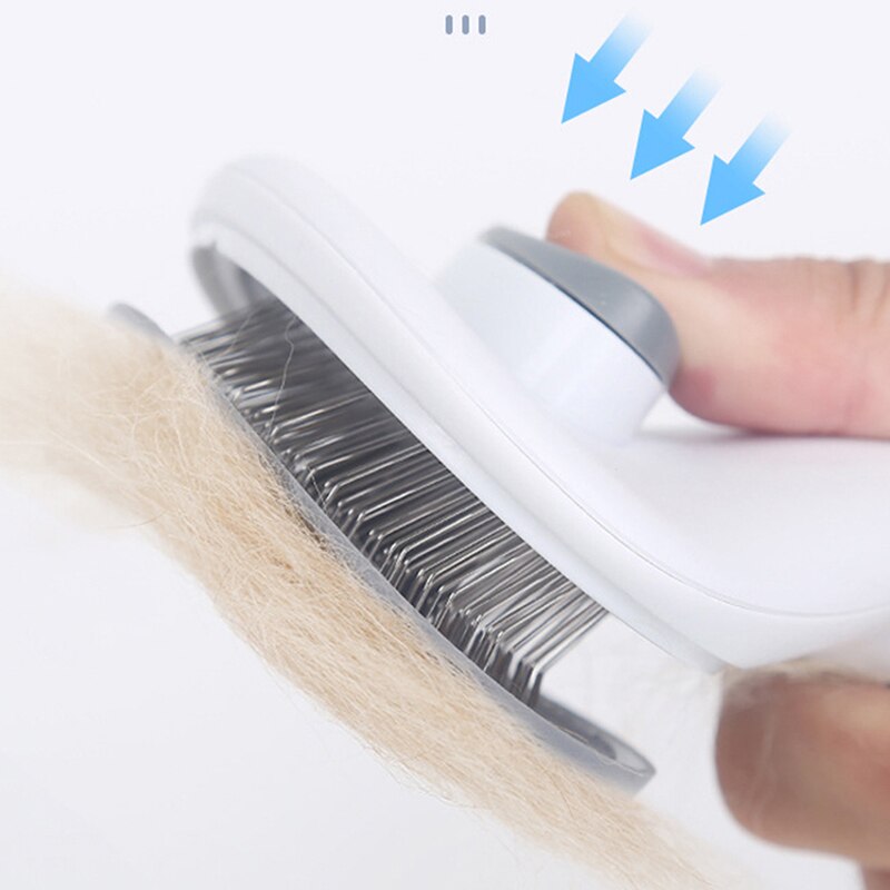 Removal Kam Pet Kam Borstel Grooming Katten Haar Verwijderen Zelfreinigend Flea Kam Voor Honden Grooming Toll Automatische Haar Borstel Trimmer