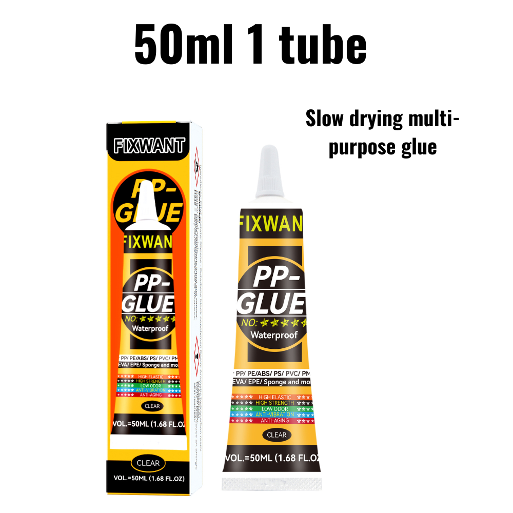 FIXWANT Polypropylen-PP-Kleber PE EVA POM PU Kunststoff Leder Wasserdichter weicher Kleber Starker PVC-Kleber 50 ml: Default Title