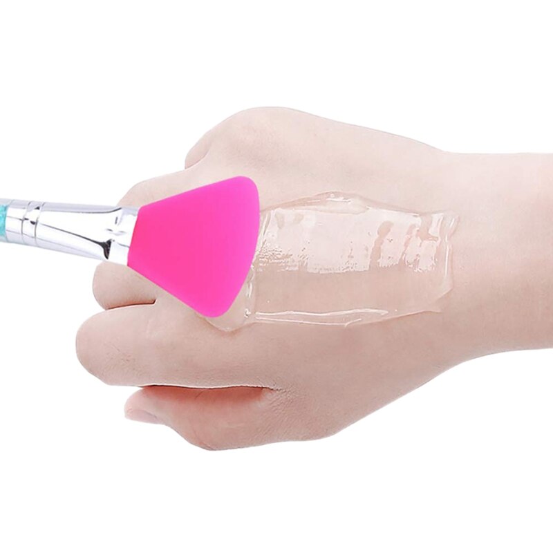 Maquillaje cepillo de 2 piezas de silicona brocha para máscara Facial herramienta de maquillaje de belleza mascarilla de barro Facial aplicador de la loción del cuerpo mantequilla aplicador