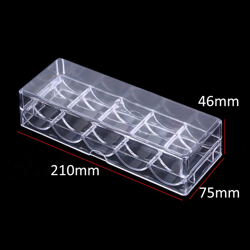 Poker Chips einstellen Kasten Poker Acryl Feine Chips transparent Kasten Kasino Spiel Tablett Chips fallen Mit Abdeckungen Poker Chips