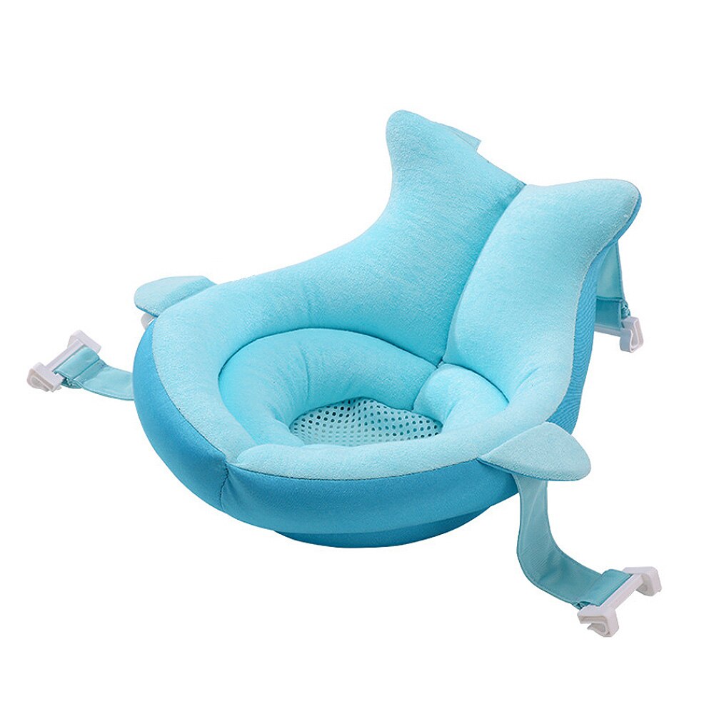 Baby Bad Kussen Zuigeling Bad Security Pad Zuigelingen Douchestoel Draagbare Veiligheid Ondersteuning Mat Opvouwbaar Soft Antislip Quick droog: D-blue