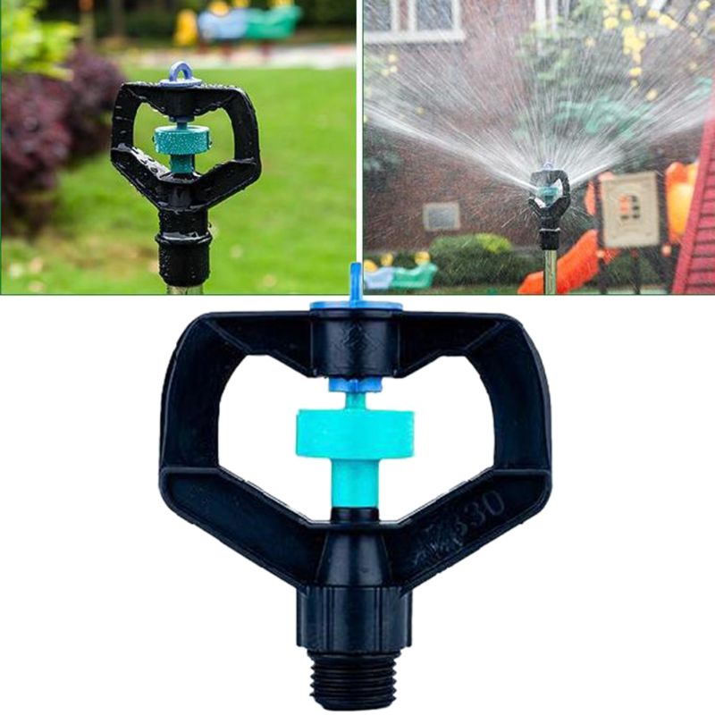 1/2 inch buitendraad roterende sproeier tuinsproeier 2 gaten 360 graden sproeikop irrigatie accessoires