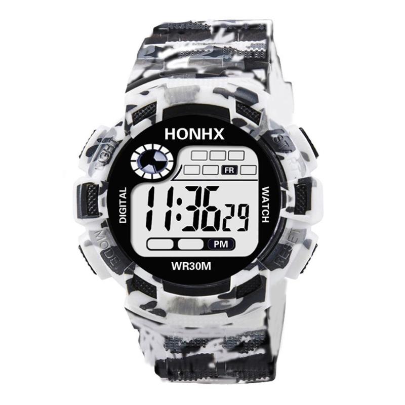 Men Sports Digital Watch Waterproof Wristwatch LED Camouflage Sports Electronic Shock Outdoor Watch