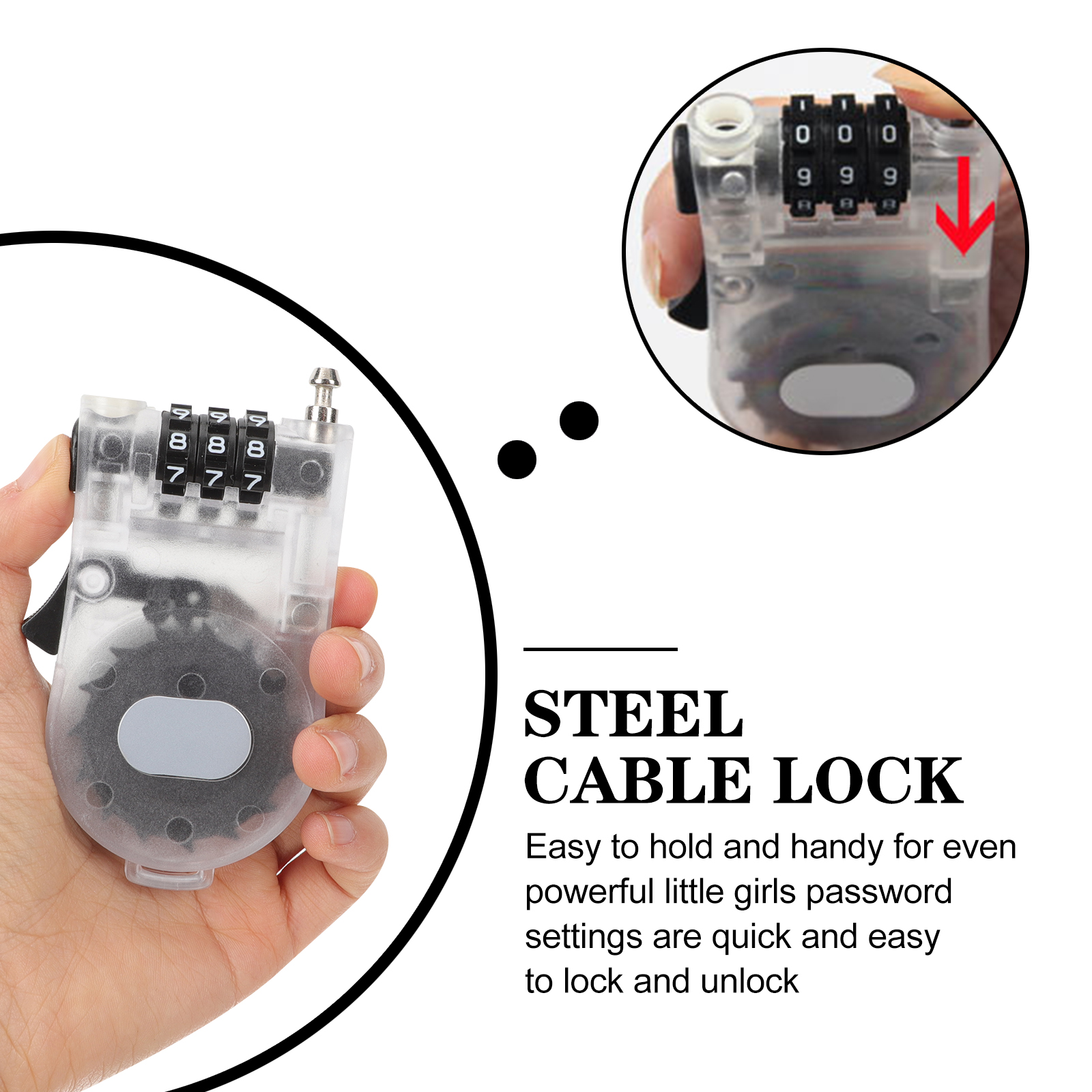 1Pc Combinatie Fietsslot Snowboard Gear Scooter Sloten Ski Lock Snowboarden Gear Fiets Beveiliging Kabelslot Voor Fietsen