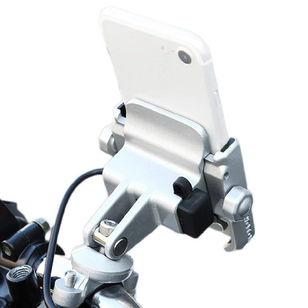 Silver Aluminium Metal Bike Handlebar Phone Mount fits Samsung Galaxy S7 Edge (sku 37386)