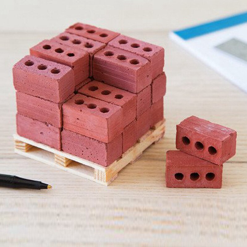 Undervisning klasse væg cement legetøj 32 stk mini cement mursten mursten bygge din egen lille væg mini røde mursten rød