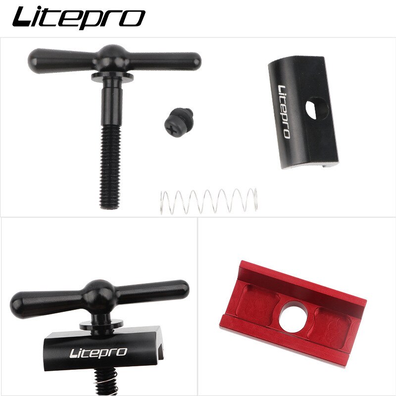 Litepro dobradiça braçadeira placa com ímã c fivela para brompton botão magnético c anodizado