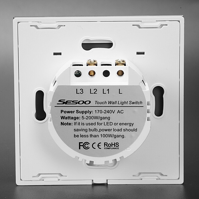 Sesoo Press Switch Single Fire Line Lighting Wall Switch Smart Home Light Press Control Switch